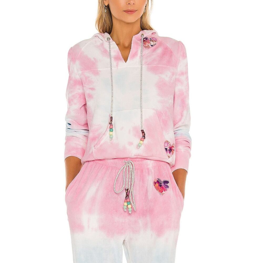 Loveshackfancy Embellished Multicolor Kirby Hoodie Size XS